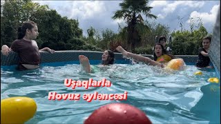 HOVUZ VLOGU😍🏖️ Əsnad küsdü😕 [upl. by Col574]