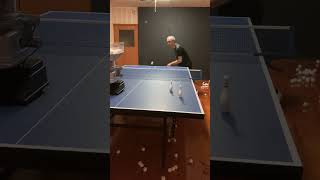 This is the practice of converting backspin into topspin and return in table tennis [upl. by Ettinger]