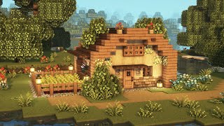 Minecraft 🌿✨ Aesthetic Small House Tutorial  Mizunos 16 Craft Resource Pack [upl. by Ponton]