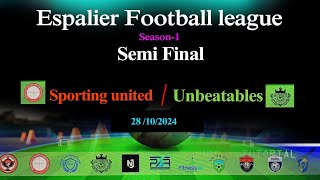 Espalier football league  Semifinal  U12  Sporting United vs Unbeatable football sports video [upl. by Atinod237]