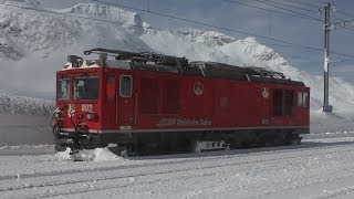 HD Berninapass im Winterkleid Schneeräumung gestern und heute [upl. by Ydnal670]