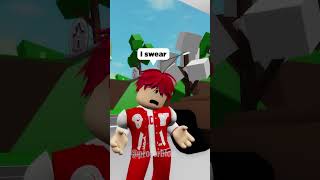 EVIL ADOPTED SISTER HARMS brother on ROBLOX 😤 shorts [upl. by Nina]