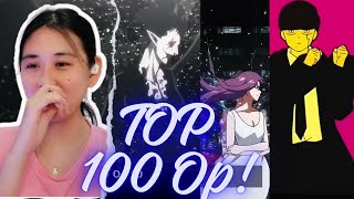 TOP 100 ANIME OPENING SONG  REACTION [upl. by Marylinda]