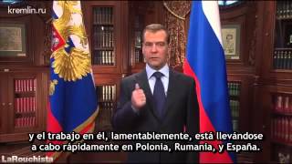 Rússia Medvedev 201018 responde aos EUA sobre abandono desastroso do tratado INF 3 war armagedom [upl. by Sairahcaz]