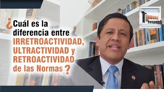 IRRETROACTIVIDAD ULTRACTIVIDAD y RETROACTIVIDAD de las Normas  TTR 60 [upl. by Onaicul]