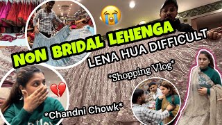 CHANDNI CHOWK Se NonBridal Lehenga Lena Hua Mushkil😥 Bridal NonBridal  Musafir with Mic [upl. by Neile313]