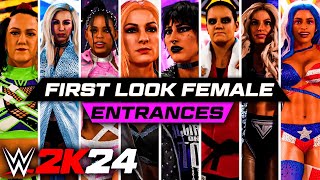 WWE 2K24 FIRST LOOK FEMALE ENTRANCES [upl. by Othella]