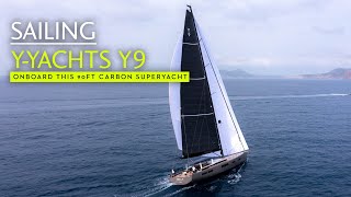 We sail this stunning 90ft semicustom carbon superyacht  YYachts Y9  Yachting World [upl. by Leeda]