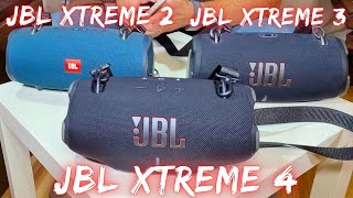 JBL Xtreme 4 VS JBL Xtreme 3 VS JBL Xtreme 2 SOUND TEST Comparison [upl. by Odlanra]