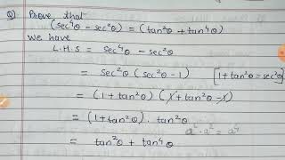 Grade10 prove that sec4 theta  sec2 theta   tan2 theta  tan 4 theta [upl. by Harihat]