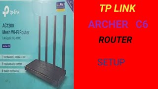 Tp link ARCHER C6 brand router setup Bangla How to configure Tp link archer c6 router Bengali [upl. by Valerio]