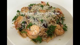 How To Make Shrimp Pasta  Quick and easy shrimp linguine pasta with sundried tomatoes [upl. by Carli969]