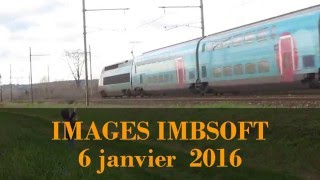 compilation TGV au PN 8 de Marguerittes  06 01 2016 [upl. by Nnayecats313]