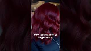 Copper Red Hair using Joico LumiShine joico copperhaircolor hairinspo redhair [upl. by Yardna]