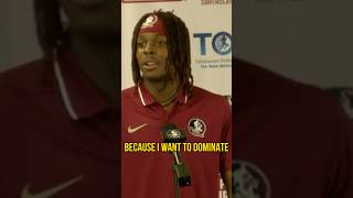 FSU Freshman WR Elijah Moore says he’s asked DBs to push him so he can play in year one FSU [upl. by Lirpa]