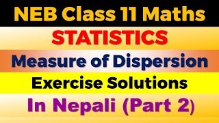 Class 11 Maths  Measure of Dispersion P2  Exercise Solutions  Statistics  Asmitas Math [upl. by Ettennyl850]