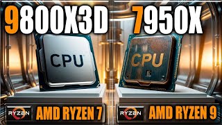 9800X3D vs 7950X Benchmarks  Gaming Benchmarks  Applications Tests [upl. by Adle]