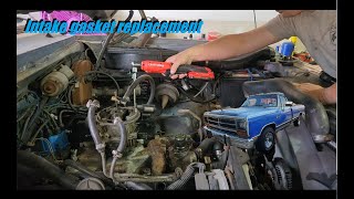 Intake manifold gasket replacement on the 1988 D150 [upl. by Misa]