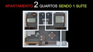 APARTAMENTO 2 QUARTOS sendo 1 SUÍTE  2 opções [upl. by Seys966]