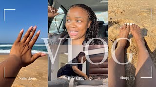 VLOG  Trip preps  Nails  Hair  Shopping  more  South African YouTuber [upl. by Alsworth183]