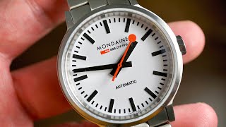 MONDAINE 41MM Original Automatic Watch Review  Swiss Railway Clock Watch [upl. by Ah]