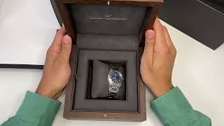 GirardPerregaux Laureato 38mm blue dial unboxing girardperregaux laureato gp [upl. by Rivard]