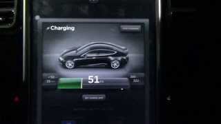 Tesla Motors Model S  X Supercharging a 60kW Battery from Dead 105kW Charging Rate [upl. by Fitts]