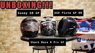 Unboxing SUOMY SR GP Carbon Gloss vs SHARK RACE R PRO GP JL99 Winter Test 2019 [upl. by Hannah]