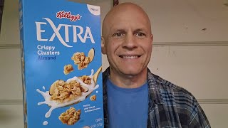 New Kelloggs Extra Crispy Clusters Almond Cereal Review [upl. by Ytima22]