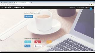 Auto Text SummarizerFinal year project [upl. by Ahsienroc]
