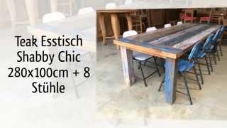 Teak Tisch Shabby Chic Vintage [upl. by Rocca]