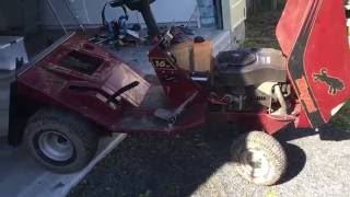 70 Kingcat 16HP Rideon Lawn Mower Transmission Repair [upl. by Means]