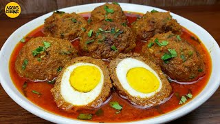 Try This Easiest Nargisi Kofta Curry Recipe Egg Stuffed Meatballs Egg Kofta Curry Koftay Ka Salan [upl. by Faletti651]