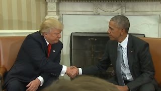 Trump Obama Meet at The White House Full Press Conference [upl. by Haletta]