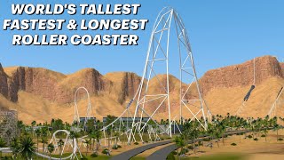 Worlds Tallest Fastest amp Longest Roller Coaster  Falcons Flight Official Animation [upl. by Aiuqenehs]