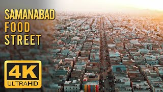 Samanabad Food Street Drone Shot 3  Karachi Aerial View Stock Footage HD 27k 4k  Visual Sharks [upl. by Rolat724]