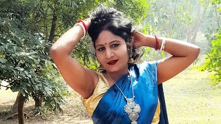 Saree Shringar O Naree saree fashion BLUE SATINSAREE sareelove sareephotoshoot2023 Bongo Naree [upl. by Nohsav]