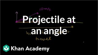 Projectile at an angle  Twodimensional motion  Physics  Khan Academy [upl. by Avin143]