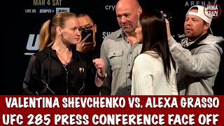 UFC 285 Valentina Shevchenko vs Alexa Grasso Press Conference Face Off [upl. by Asserrac]