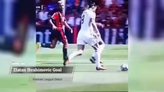 Manchester United Zlatan Ibrahimovic First Goal At Premier League Debut Vs Bournemouth 1  3 [upl. by Kalikow]