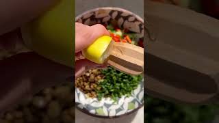 Lentil Salad with Vegetables🥒🌶️healthysalad lentilsalad healthyrecipes quickandeasyfood lentil [upl. by Bevers]