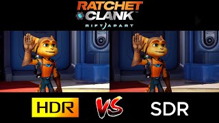 Ratchet amp Clank Rift Apart  HDR vs SDR Intro  Really Good SDR Picture [upl. by Hajan]