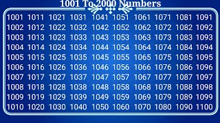 1001 to 2000 ll 1001 to 2000 numbers learn by music on youtube ll 1001 to 2000quot number learning💥😍 [upl. by Ahsienauq929]