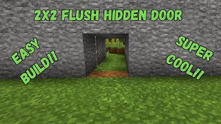 Minecraft Bedrock 120  Easy 2x2 Flush Piston Door Tutorial [upl. by Bergstein]