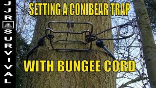 HOW TO SET A CONIBEAR TRAP WITH BUNGEE CORD [upl. by Ramas]