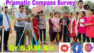 Prismatic compass surveyprismatic compass survey in geography [upl. by Wanda]