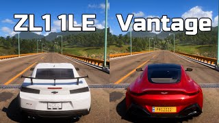 Forza Horizon 5 Chevrolet Camaro ZL1 1LE vs Aston Martin Vantage  Drag Race [upl. by Alak]