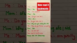 Now read it backwards treanding shorts reading geniushimansh greenscreen [upl. by Reffinej317]