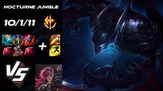 JUNGLE Nocturne vs Vi  EU Grandmaster Patch 1419 [upl. by Aihsekat]