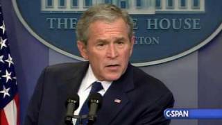 Pres Bushs Last Press Conference [upl. by Ehudd]